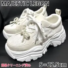 MAJESTIC LEGON 2WAYデコリボンスニーカー オフホワイト S