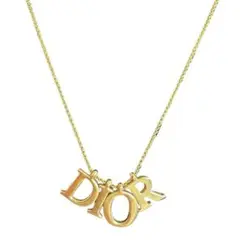【未使用に近い】ChristianDior ロゴネックレス ゴールド 説明書付き