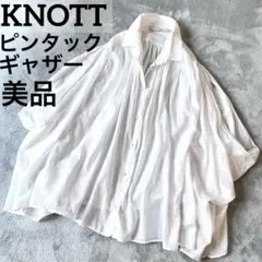 美品　KNOTT ノット 変形オーバーサイズギャザーブラウス シャツ　トゥモロー