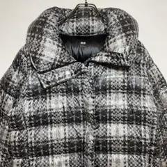UNIQLO ユニクロ ダウンジャケット サイズXL 総柄 ロング丈 希少 古着