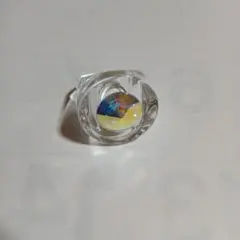 アクリルオーロラクリスタルストーンリング