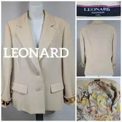 LEONARD レオナール ベージュ テーラードジャケット
