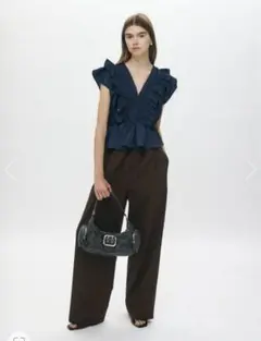 moussy 今期　RELAX トラウザーズ　ブラウン　サイズ2