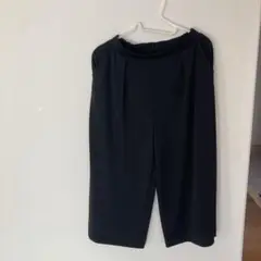 カタログハウス　ブラック　ガウチョパンツ　Sサイズ