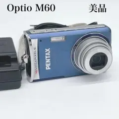 美品 PENTAX Optio M60 動作確認済 ブルー コンデジ