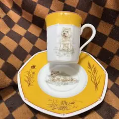 ☆廃盤☆HERMES ホワイト テリア カップu0026ソーサー
