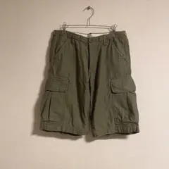 coen カーゴショートパンツ　オリーブドラブ　サイドアジャスター　W30