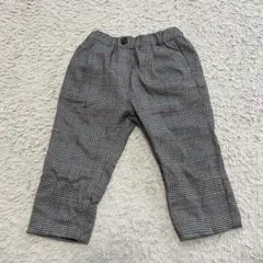 グレー系チェック柄パンツ　80.