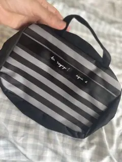 美品✨ agnes b VOYAGE ボーダー柄ポーチ