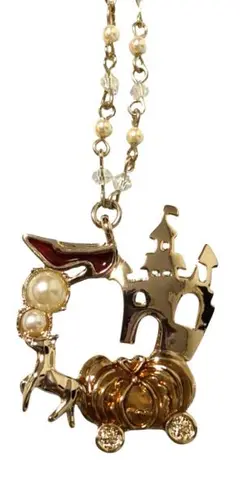 タグ付き　axes femme　シンデレラ　メルヘンラウンドネックレス　ゴールド