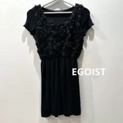 【美品】EGOIST ミニワンピース エゴイスト フリル袖 ブラック 黒 Y2K