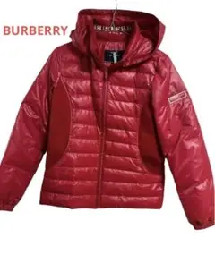 【美品】BURBERRY golf ダウン 赤 Msize クリーニング済