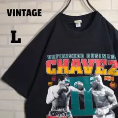 超希少★90s ボクシング チャベスVSテーラー 第2戦 半袖Tシャツ 黒 L