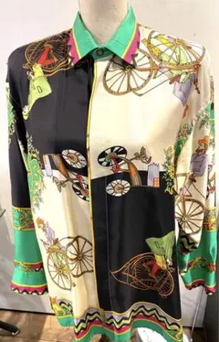 VERSACE SPORT おしゃれシャツ ブラウス カラフル アンティーク