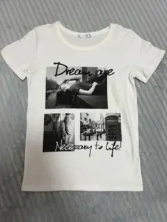 しまむら　美品　プリントTシャツ ホワイト