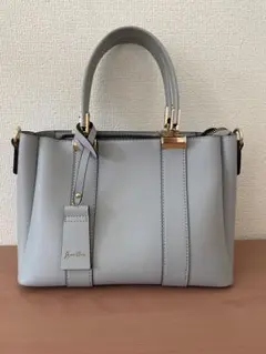 ハンドバッグ　グレーゴールド