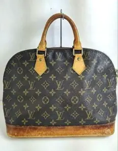 LOUIS VUITTON ブラウン モノグラム アルマ ハンドバッグ レザー