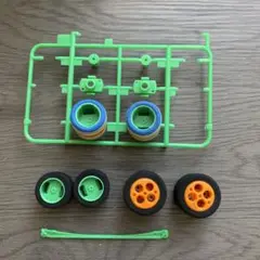 ミニ四駆 ローハイトワンウェイ ワイドワンウェイ ホイール レインボータイヤ
