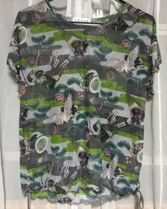 【美品】メッシュトップス半袖 MからL