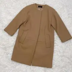 JUSGLITTY♡ジャスグリッティー カシミヤ混!!ノーカラーコート