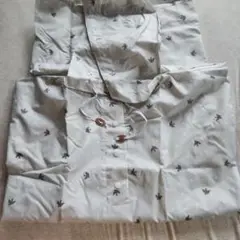未使用　Badge 　レインポンチョ 　グレー 小鳥柄