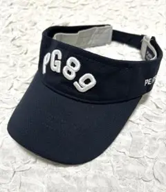 【美品】PGパーリーゲイツ　サンバイザー　ネイビー