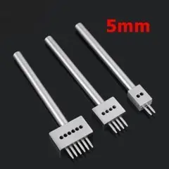 p002・丸穴 目打ち 丸目打ち 5mmピッチ 3本セット レザークラフト