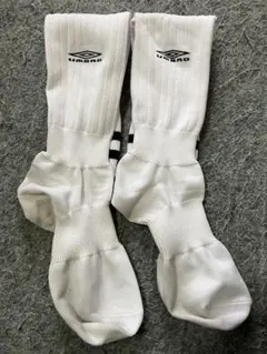 umbro 25〜27cmサッカーソックス ホワイト ストライプ