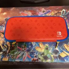 美品 ニンテンドー switch マリオレッド ブルー キャリングケース