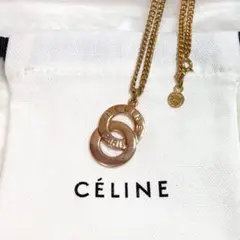 希少 CELINE オールドセリーヌ チェーンネックレス サークル ヴィンテージ