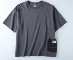 Lee サイドデニムポケット Tシャツ Lサイズ ダークグレー