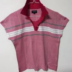 BURBERRY GOLF ポロシャツ L 赤 ストライプ