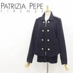 A4634■パトリツィアペペ カシミヤ混 レイヤード風 デザインジャケット 40