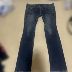 MOUSSY ダークブルー フレアパンツ