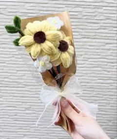 モールフラワー　ブーケ　ひまわり　花束　枯れないお花　黄色　プレゼント