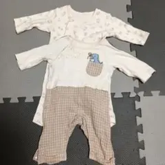 恐竜ポケット付きロンパース