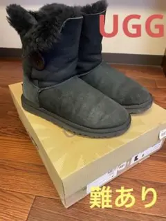 UGG ムートンブーツ 23cm 6インチ ブラック 難あり