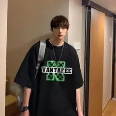 半袖 メンズ ブラック黒 ストリート Tシャツ オーバーサイズ XL カジュアル