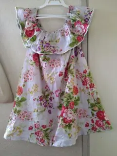 sale夏重宝薄手／花柄チュニックワンピース／スパッツと合わせて