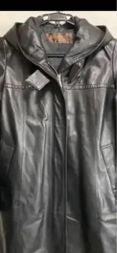 BALMAIN バルマン レザー フード付きコート