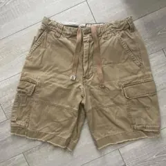 abercrombie ベージュ カーゴショートパンツ