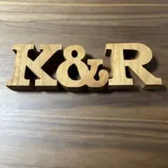 イニシャルブロック R&K 木製オブジェ