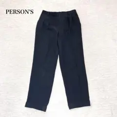 パーソンズ　スラックス(9)ロールアップ　ウエストゴム　ストレッチ　大人女子