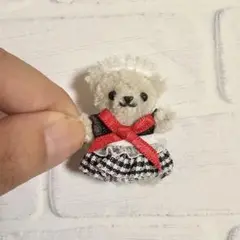 黒チェックメイドのモールベア