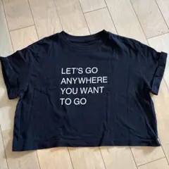 メッセージプリントTシャツ 黒