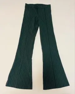 H&Mブラックストライプ フレアパンツ