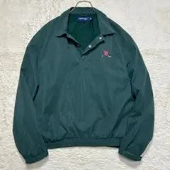 90s ラルフローレン プルオーバー ナイロンJKT 刺繍ロゴ L