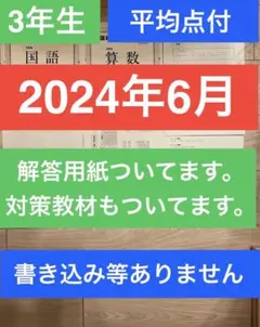 3年生 四谷大塚 全国統一小学生テスト 2024年6月