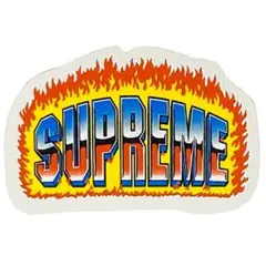 SUPREME CHROME FIRE STICKER