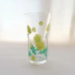 ヴィンテージ　たんぽぽ柄グラス